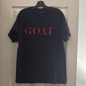Fashion Nova Black and Red GOAT Short Sleeve Tee